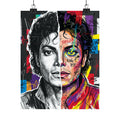 Michael Jackson Thriller Split Face Poster Street Art Print King Of Pop