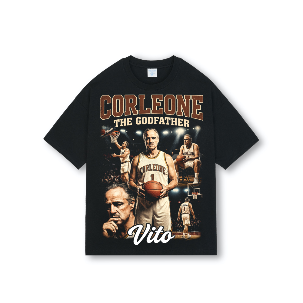 Corleone The Godfather Basketball Tee | Vito Don Bootleg Vintage Shirt