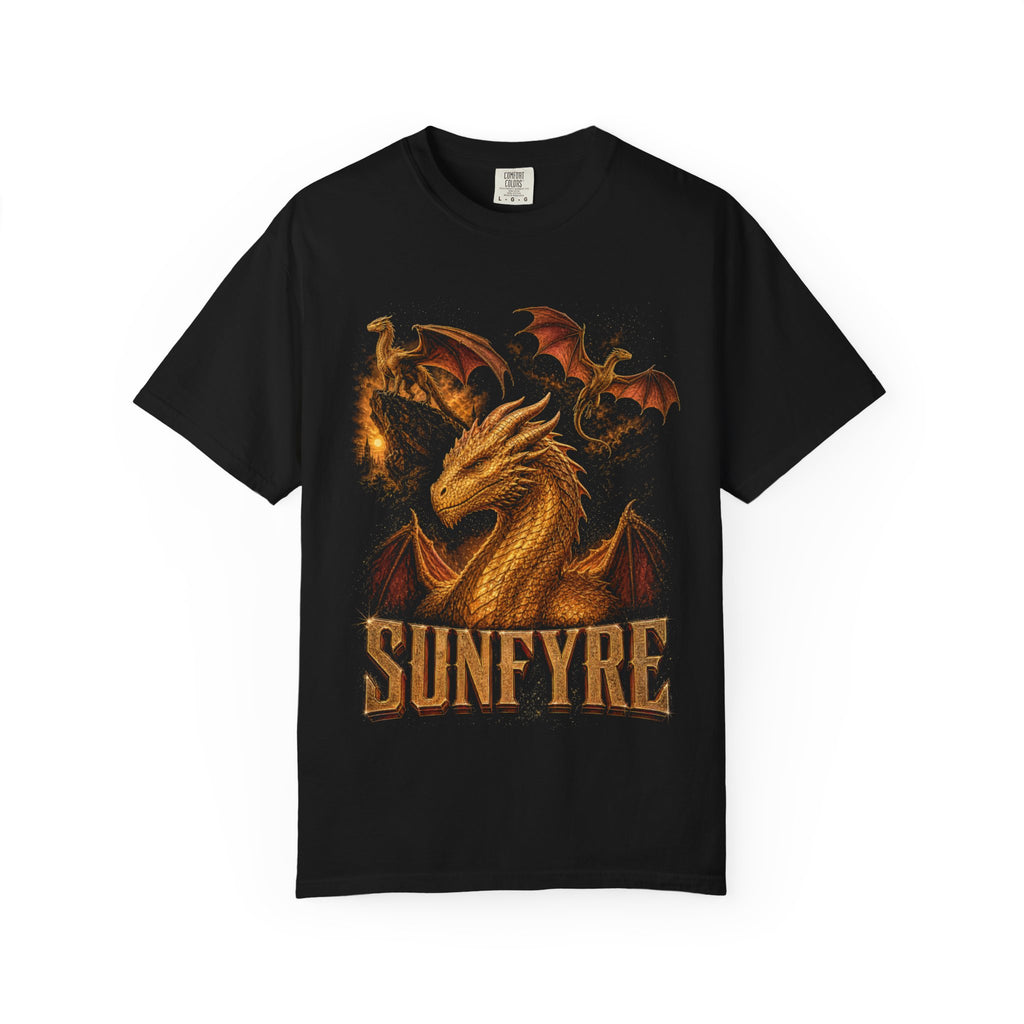 Sunfyre Golden Dragon T-Shirt | House of the Dragon Art Comfort Colors Tee