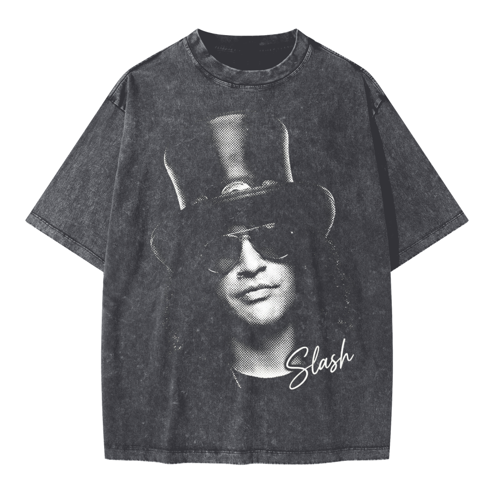 Slash Top Hat Portrait Oversized Tee