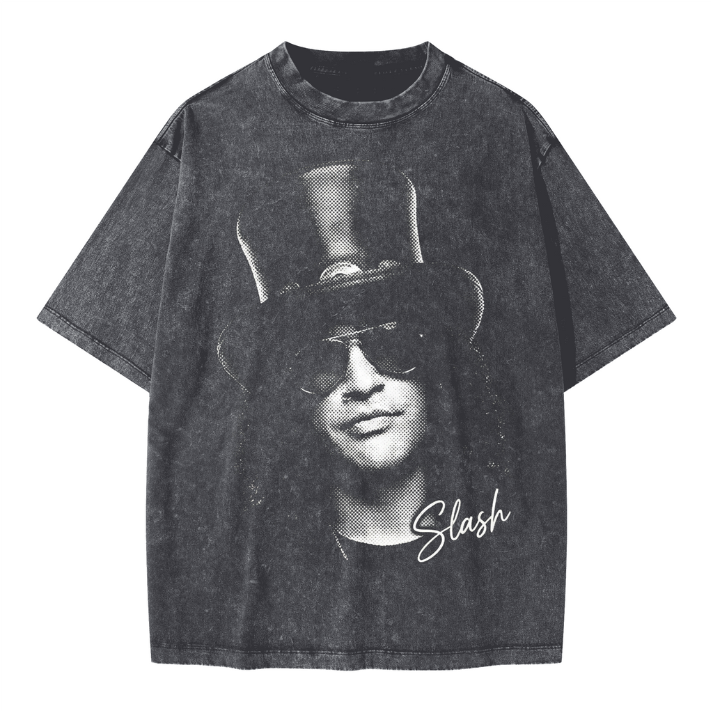 Slash Top Hat Portrait Oversized Tee