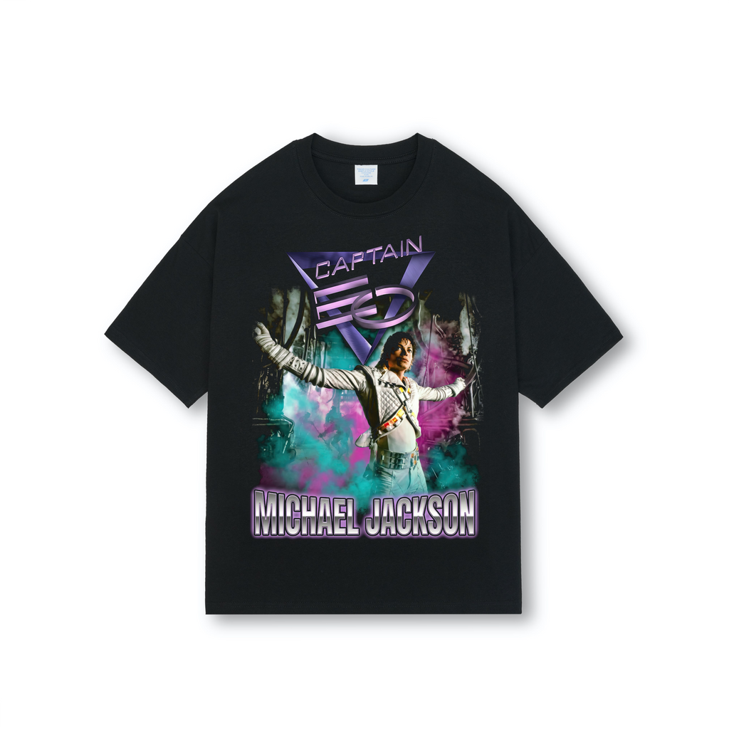 Michael Jackson Captain EO Smoke Drop Shoulder Tee