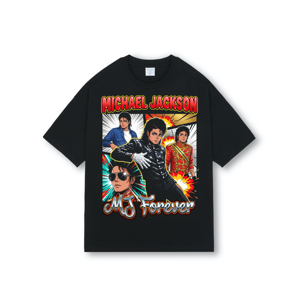 Michael Jackson MJ Forever Comic Drop Shoulder Tee