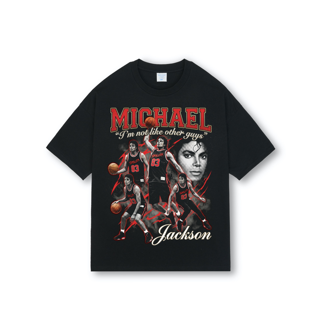 Michael Jackson Thriller 83 Basketball Drop Shoulder Tee