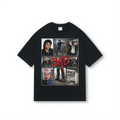 Michael Jackson Bad Grid Collage Drop Shoulder Tee