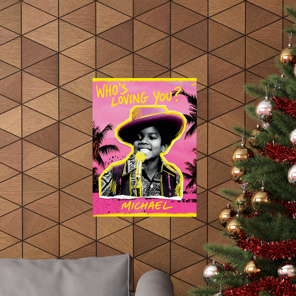 Michael Jackson Who's Loving You Poster Young MJ Pop Art Print Gift