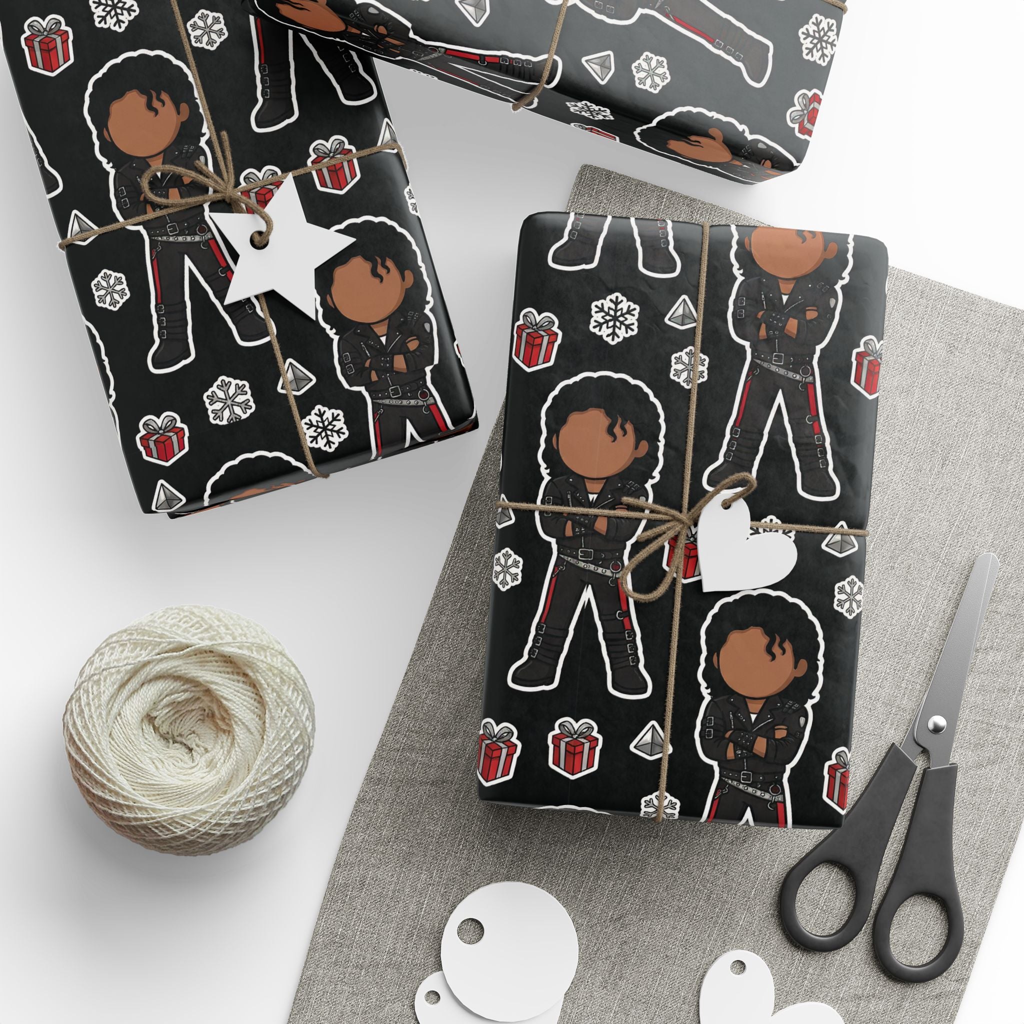 Michael Jackson Wrapping Paper Bad Era Gift Wrap MJ Holiday Xmas