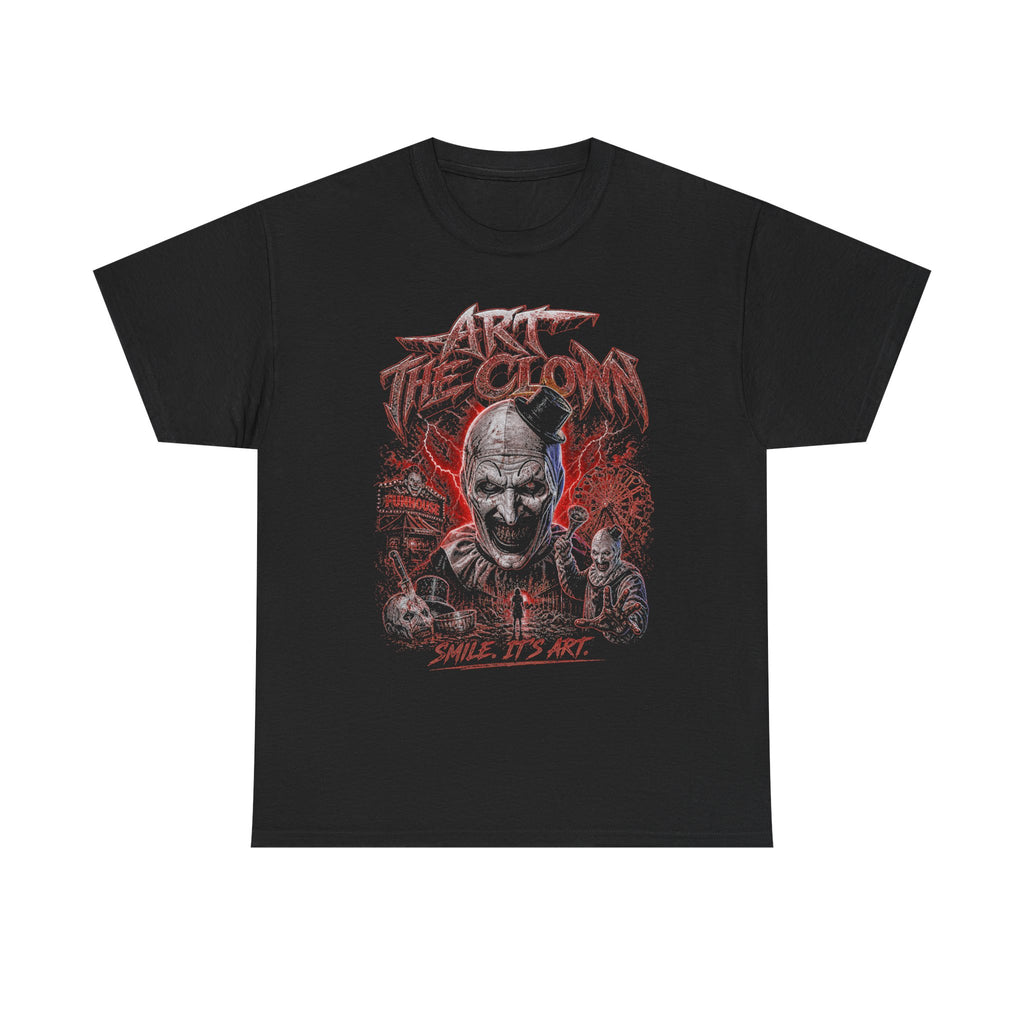 Silent Slasher Clown Horror Graphic Tee | Slasher Movie Fan Shirt