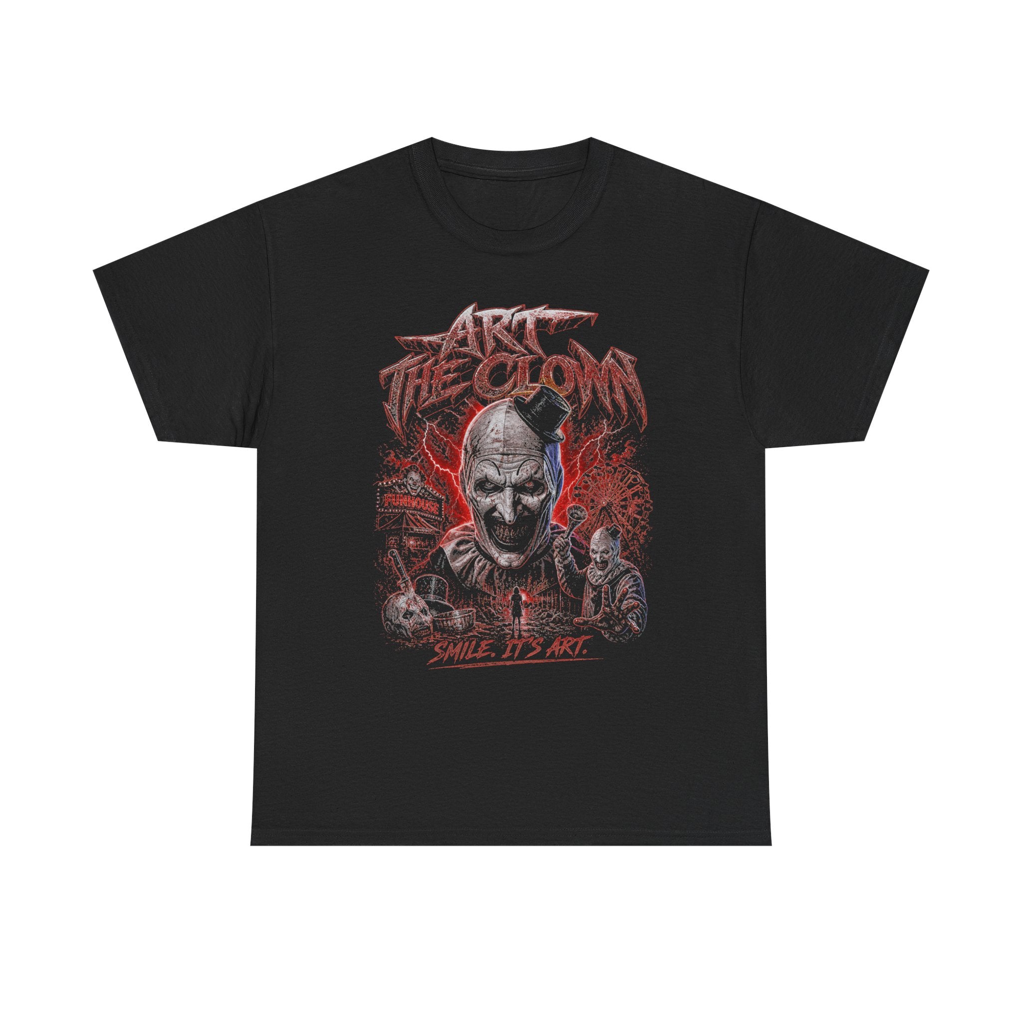 Silent Slasher Clown Horror Graphic Tee | Slasher Movie Fan Shirt