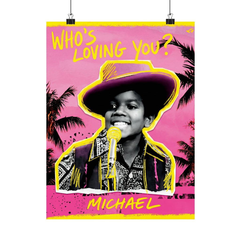Michael Jackson Who's Loving You Poster Young MJ Pop Art Print Gift
