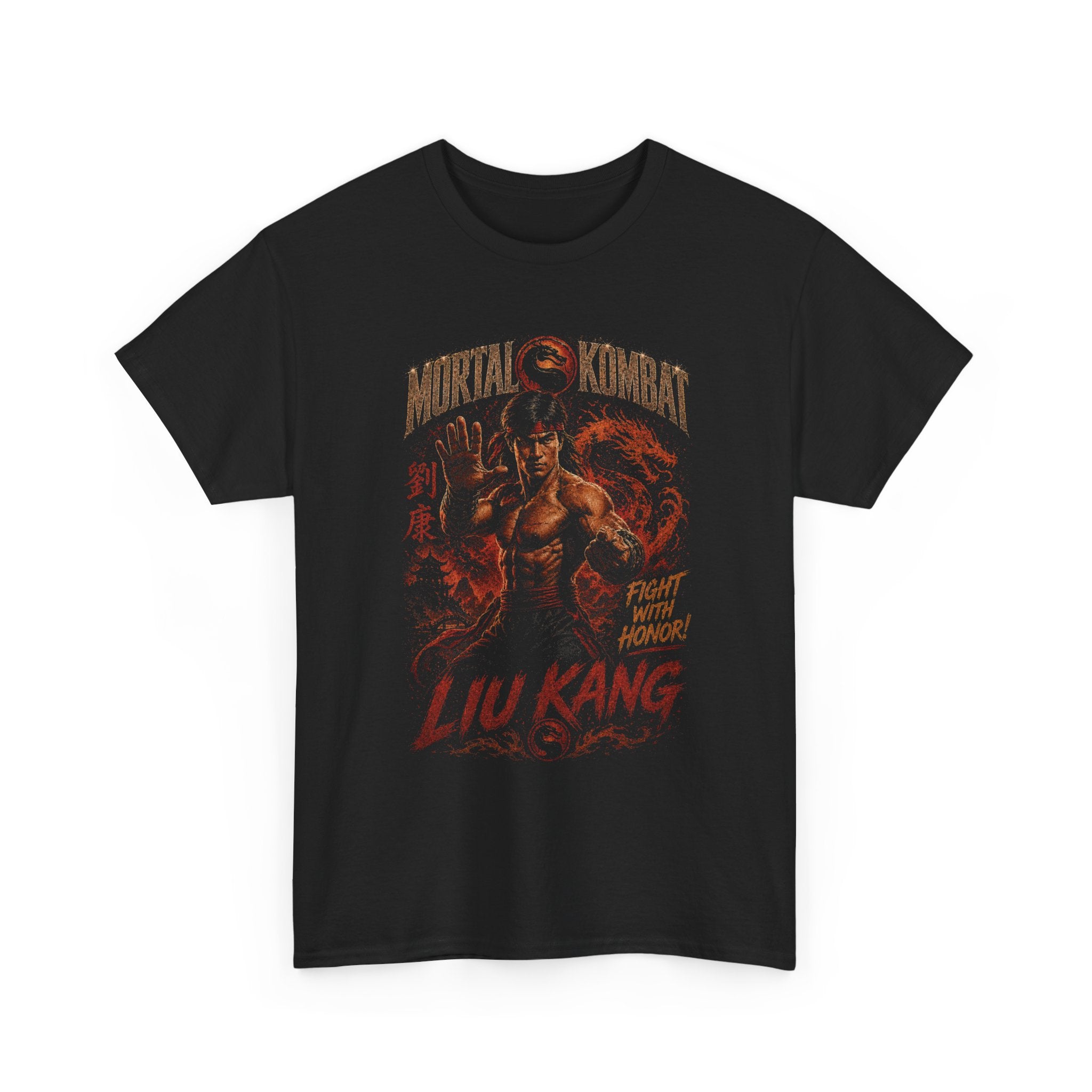 Liu Kang Mortal Kombat Tee | Halftone Gaming Fighter Shirt
