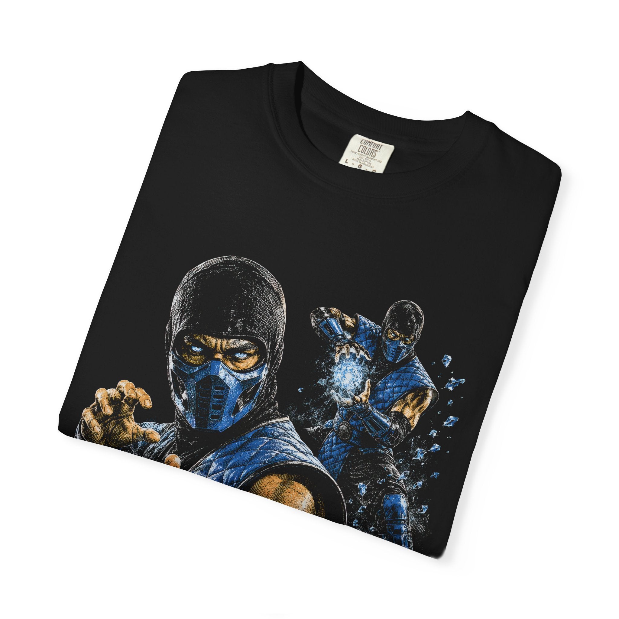 Sub-Zero Mortal Kombat Halftone Gaming Graphic Unisex T-Shirt