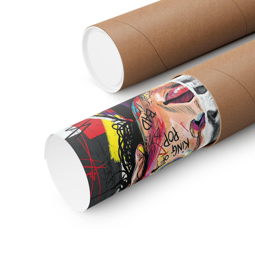 Michael Jackson Thriller Split Face Poster Street Art Print King Of Pop