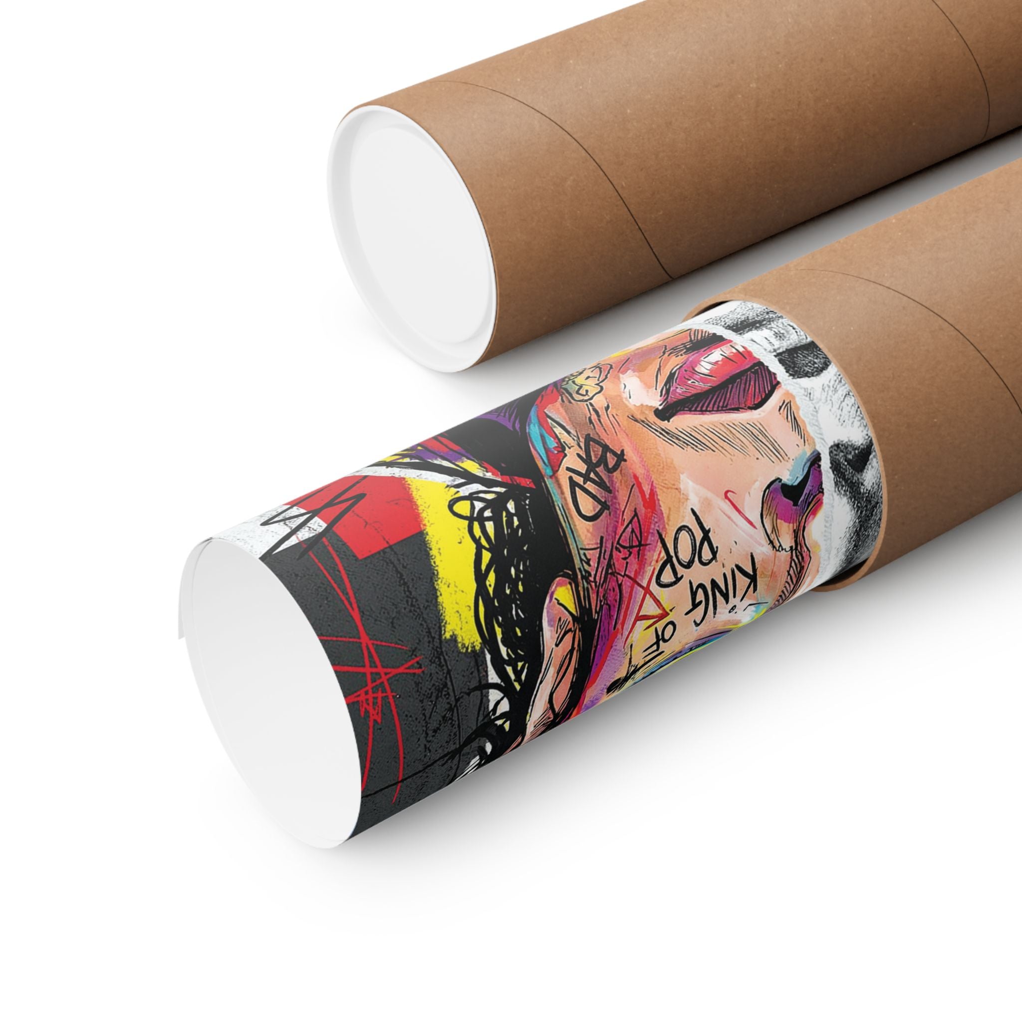 Michael Jackson Thriller Split Face Poster Street Art Print King Of Pop