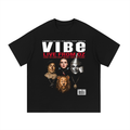 Black oversized streetwear tee with Vibe Magazine Live From Oz cover featuring Wizard of Oz cast.