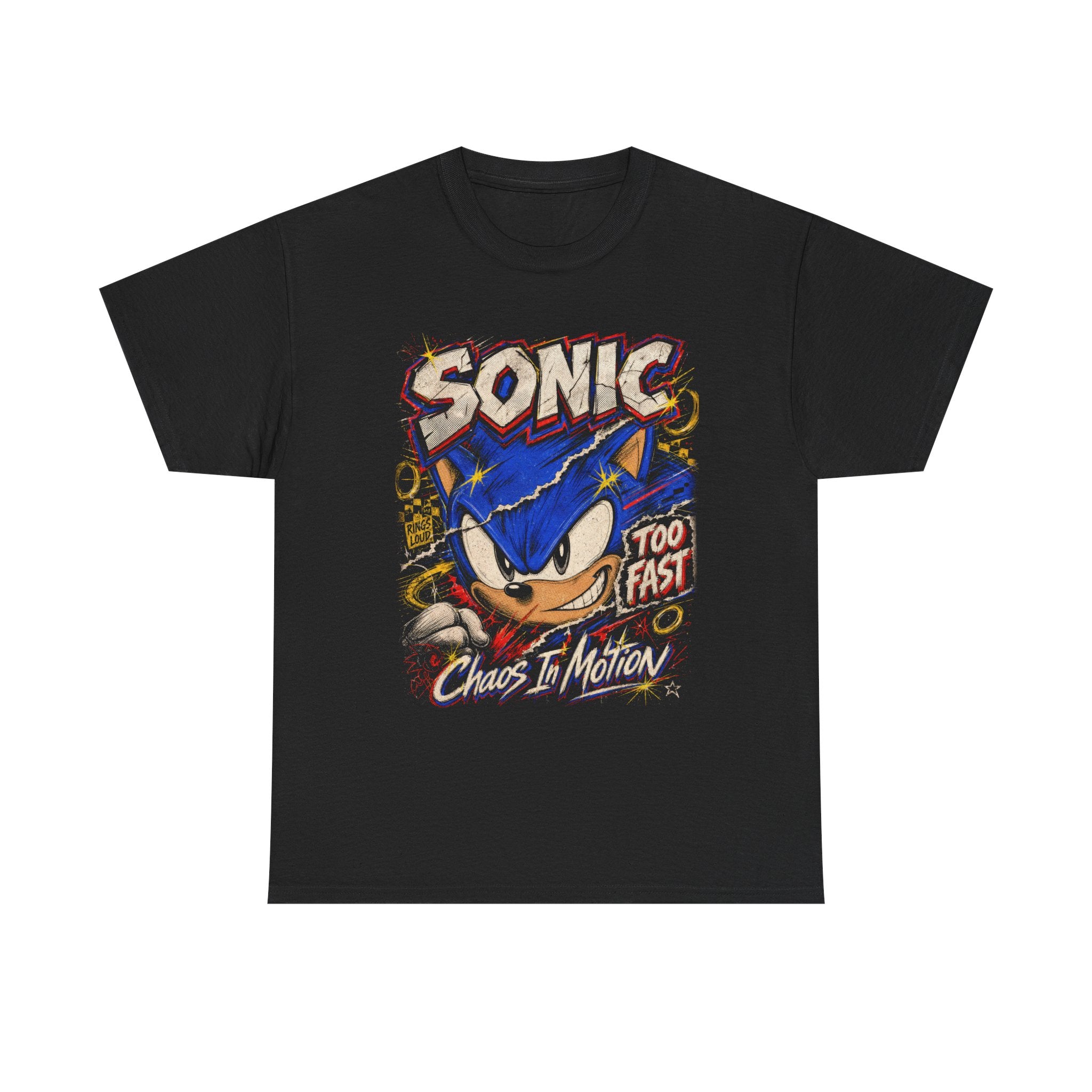 Sonic the Hedgehog Graphic Tee | Vintage Distressed Gaming Shirt