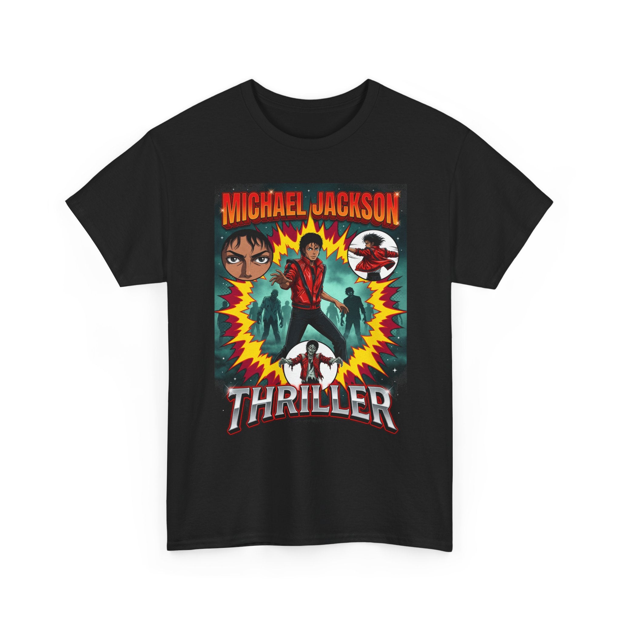 Michael Jackson Thriller Shirt Vintage Anime Comic Tee Retro Pop Art