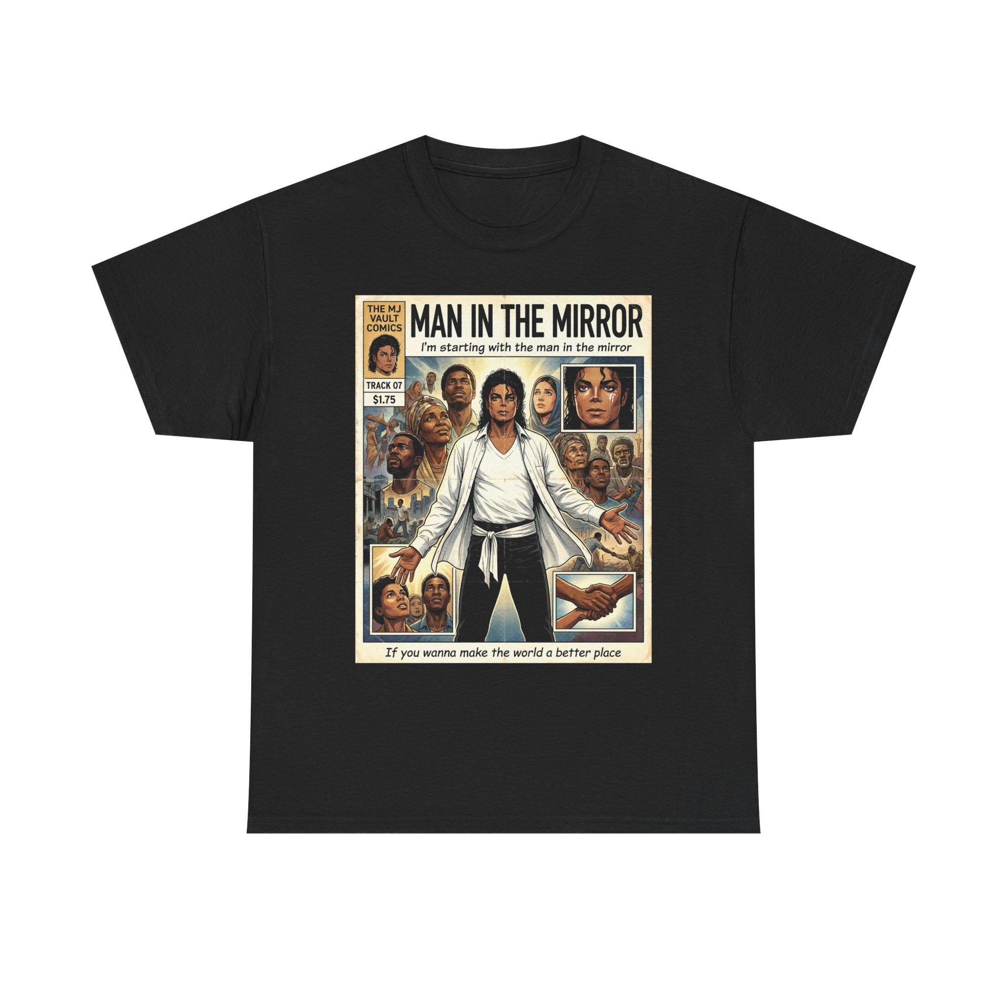Michael Jackson Man In The Mirror Comic Tee