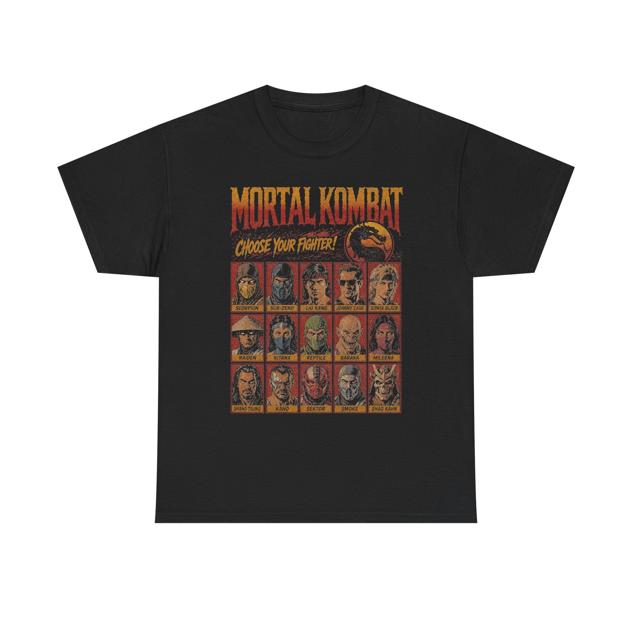Mortal Kombat Choose Your Fighter Tee | Vintage Bootleg Gaming Graphic Shirt