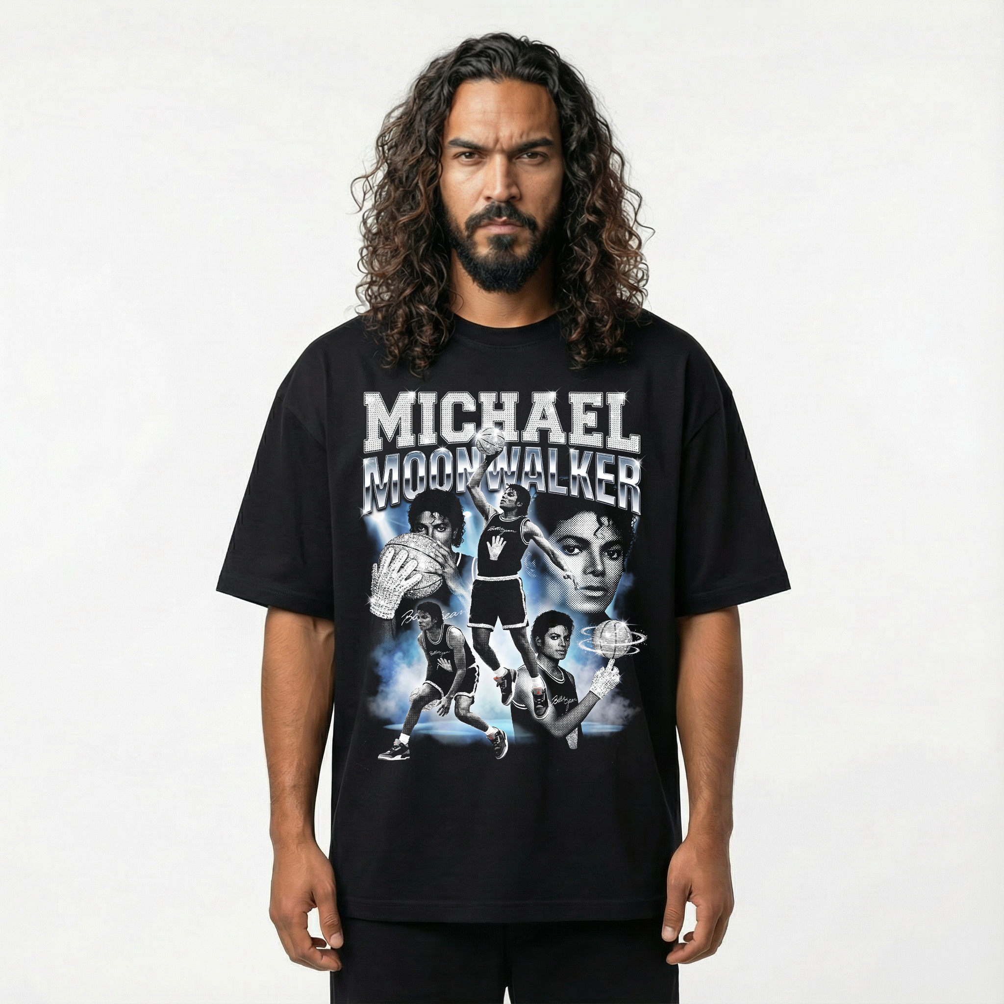 MJ Billie Jean Moonwalker Tee - bootleg mockup angle