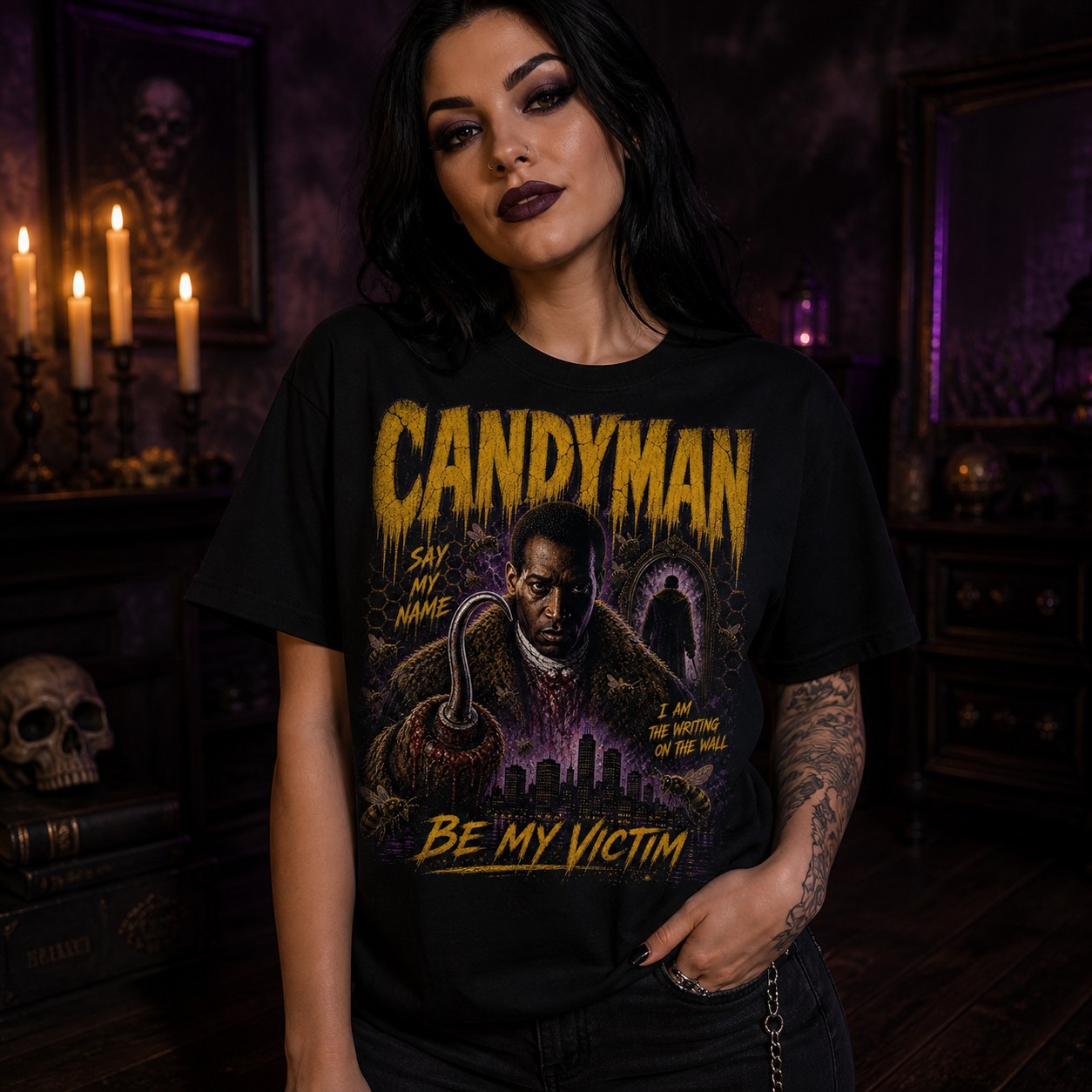 Candyman Horror Graphic Tee | Vintage Cult Classic Slasher Shirt