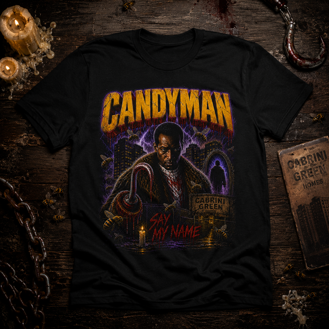 Candyman Horror Movie Tee | Distressed Cult Classic Graphic Shirt