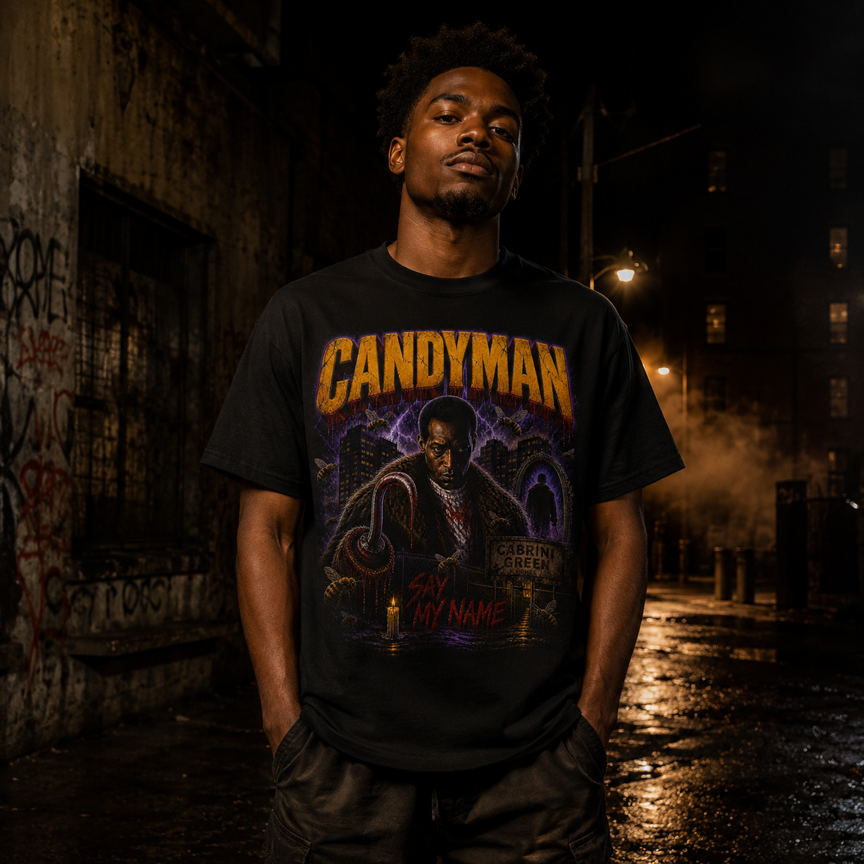 Candyman Horror Movie Tee | Distressed Cult Classic Graphic Shirt