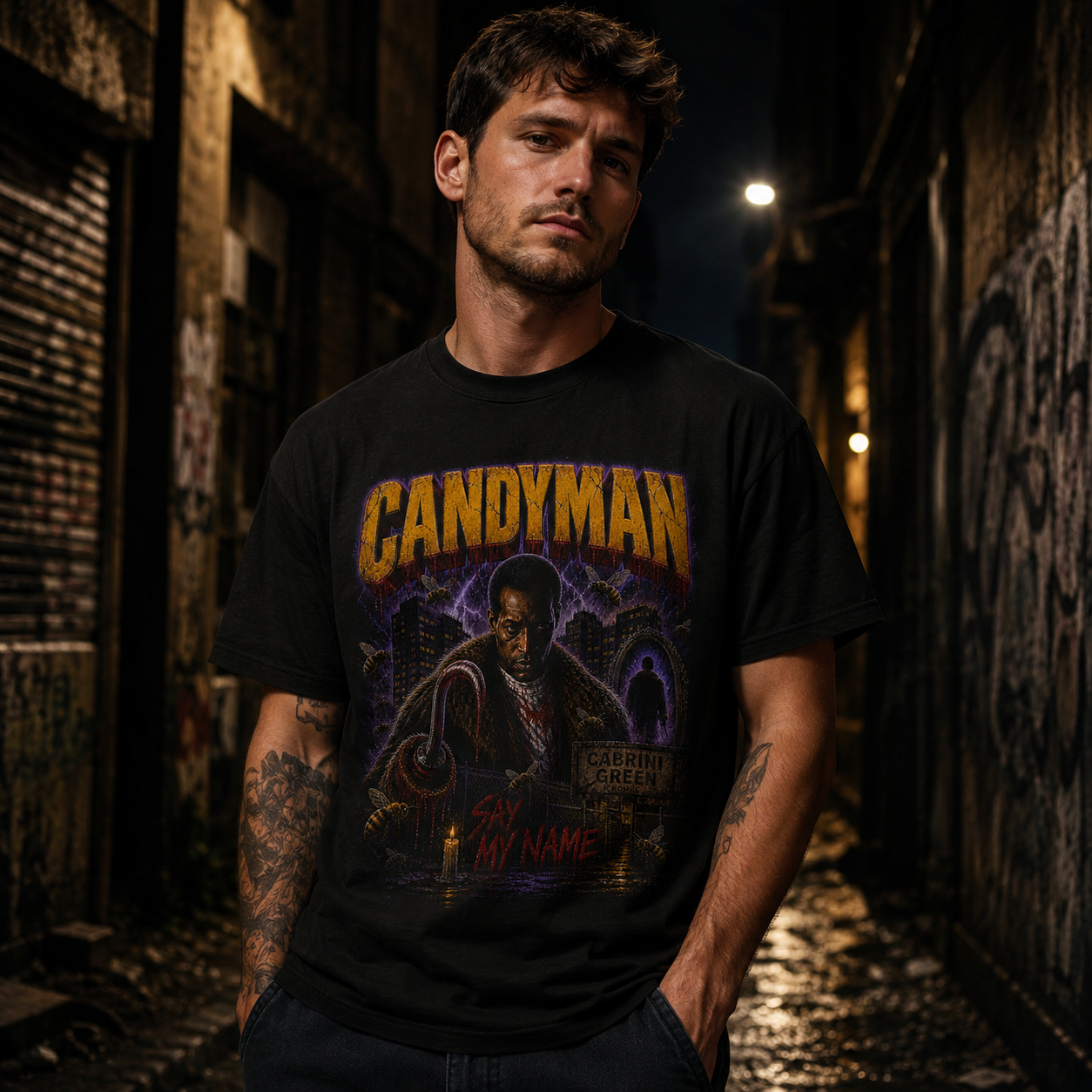 Candyman Horror Movie Tee | Distressed Cult Classic Graphic Shirt