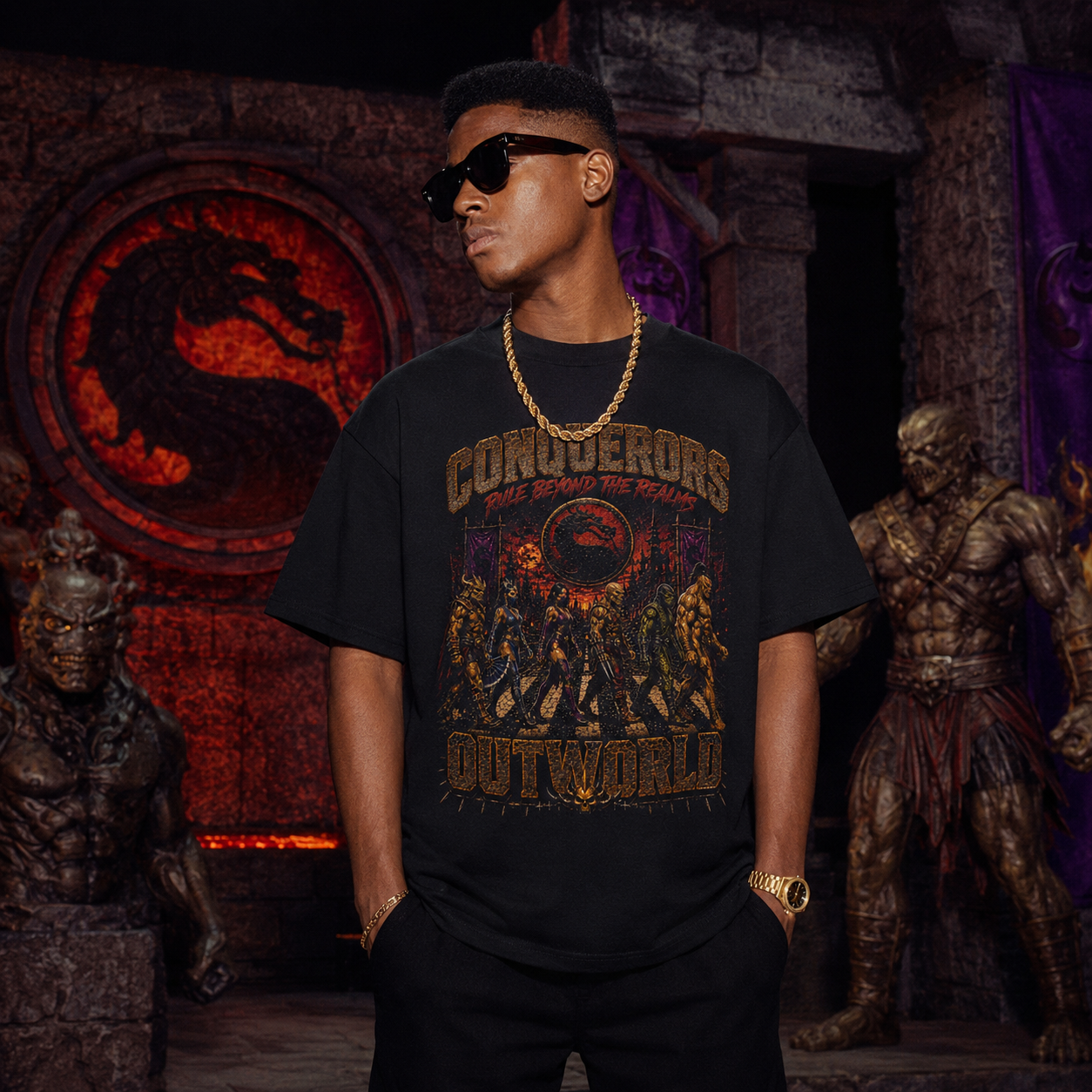 Mortal Kombat Outworld Abbey Road Tee