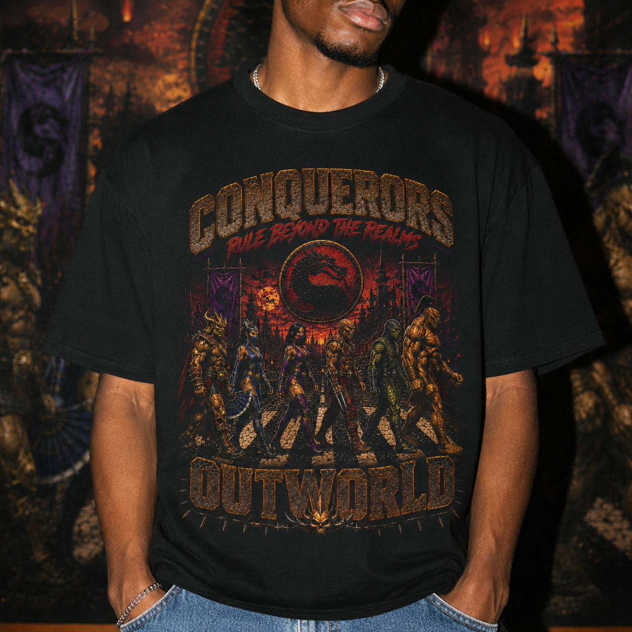 Mortal Kombat Outworld Abbey Road Tee