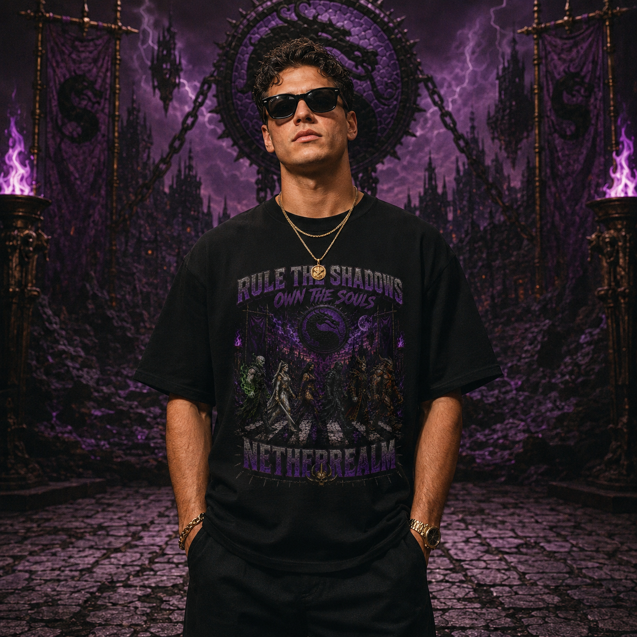 Mortal Kombat Netherrealm Abbey Road Tee