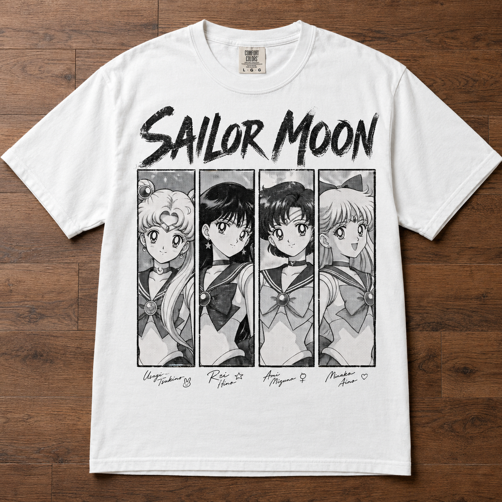 Sailor Moon Anime Tee | Retro 90s Manga Characters Shirt