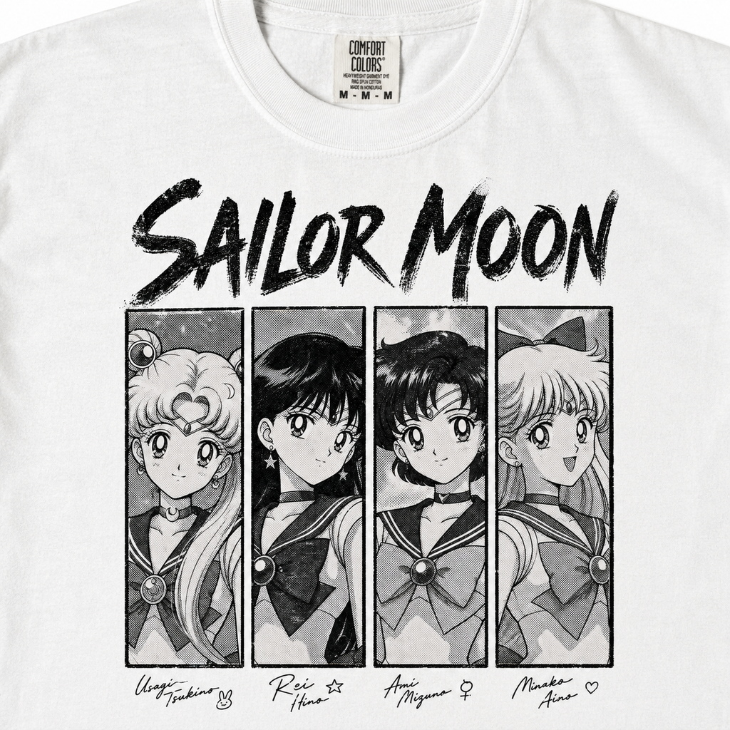 Sailor Moon Anime Tee | Retro 90s Manga Characters Shirt