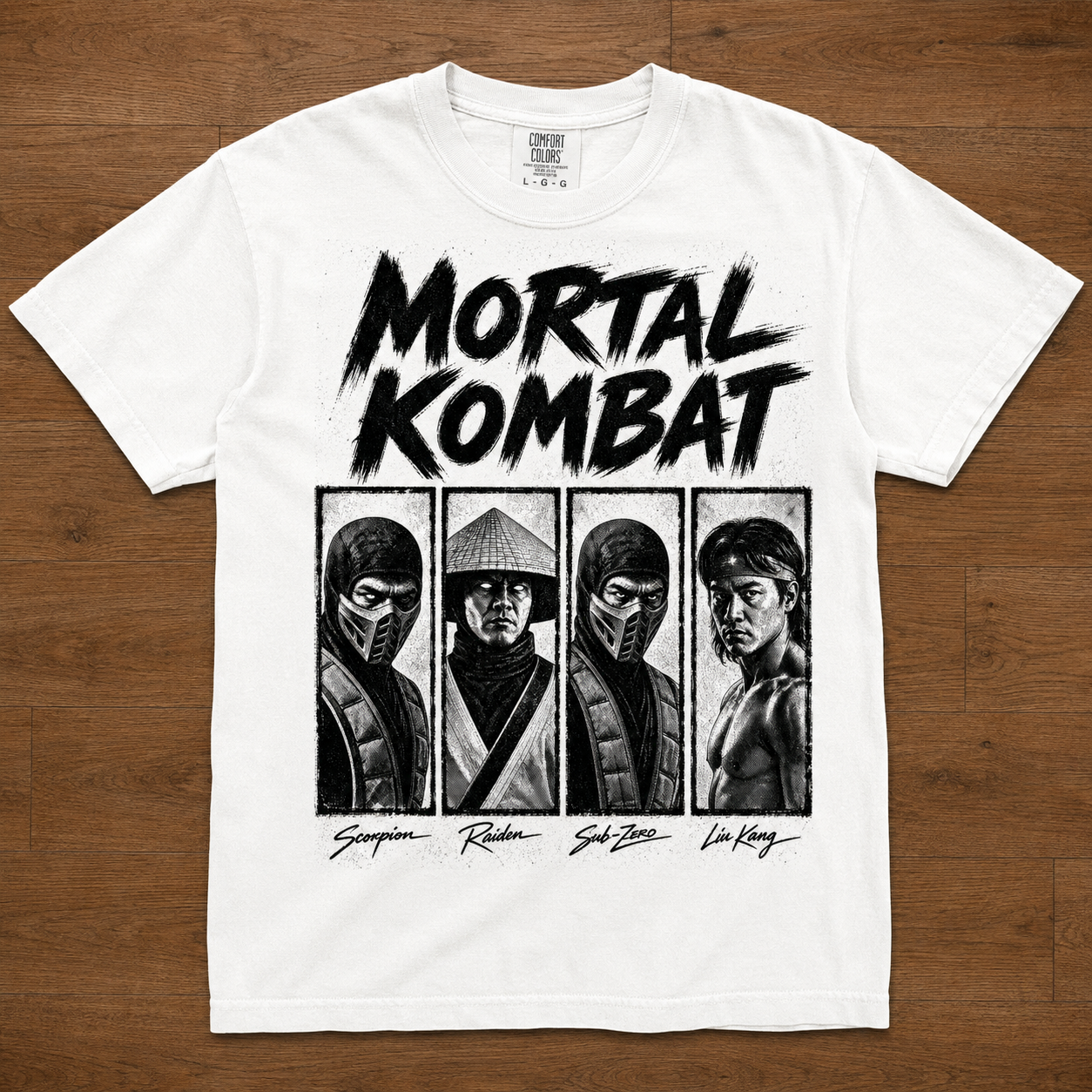 Mortal Kombat Characters Tee | Retro Gaming Halftone Art Unisex Shirt