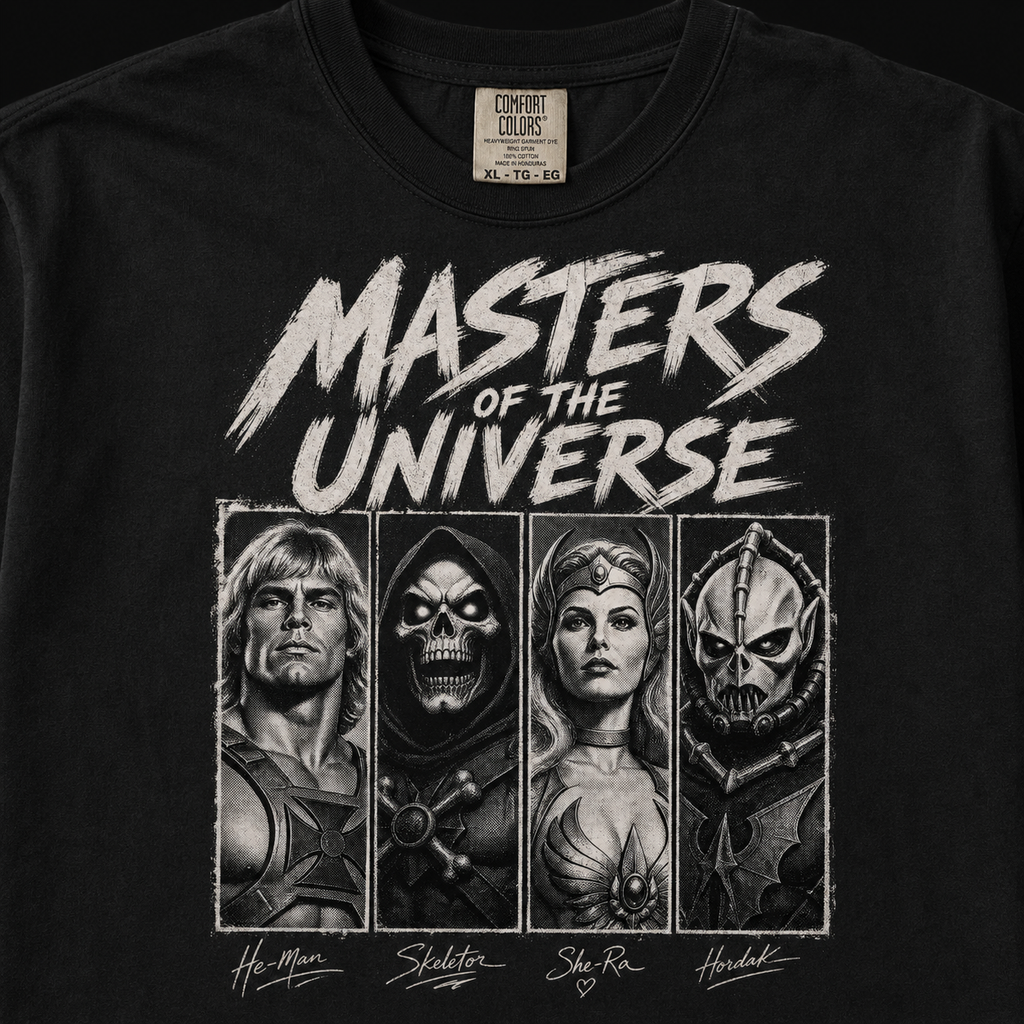 Masters of the Universe T-Shirt | Retro He-Man She-Ra Halftone Tee