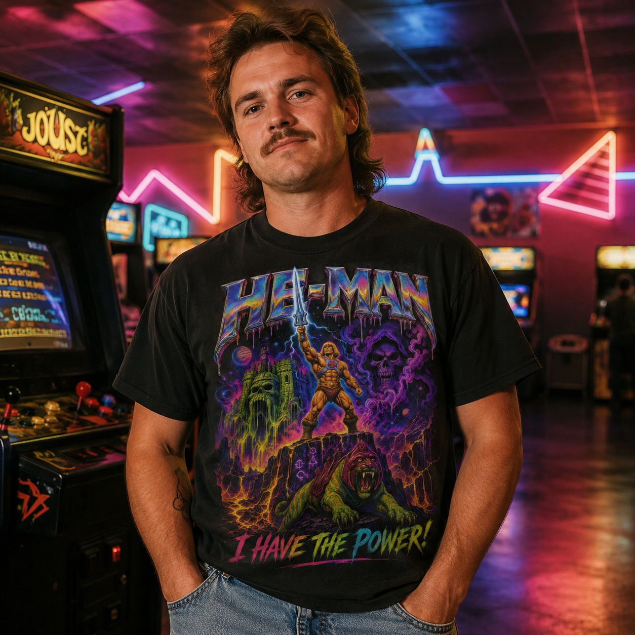 He-Man I Have The Power Tee | Psychedelic MOTU Vintage Shirt