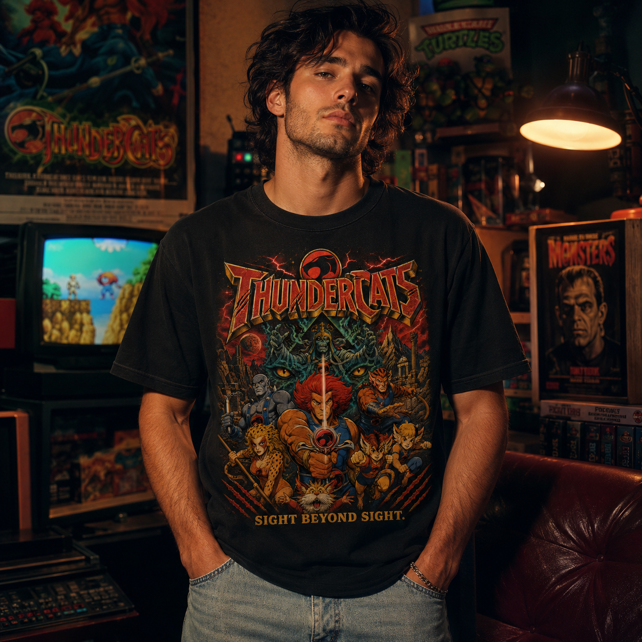 Thundercats Retro Poster T-shirt | Sight Beyond Sight Graphic Tee