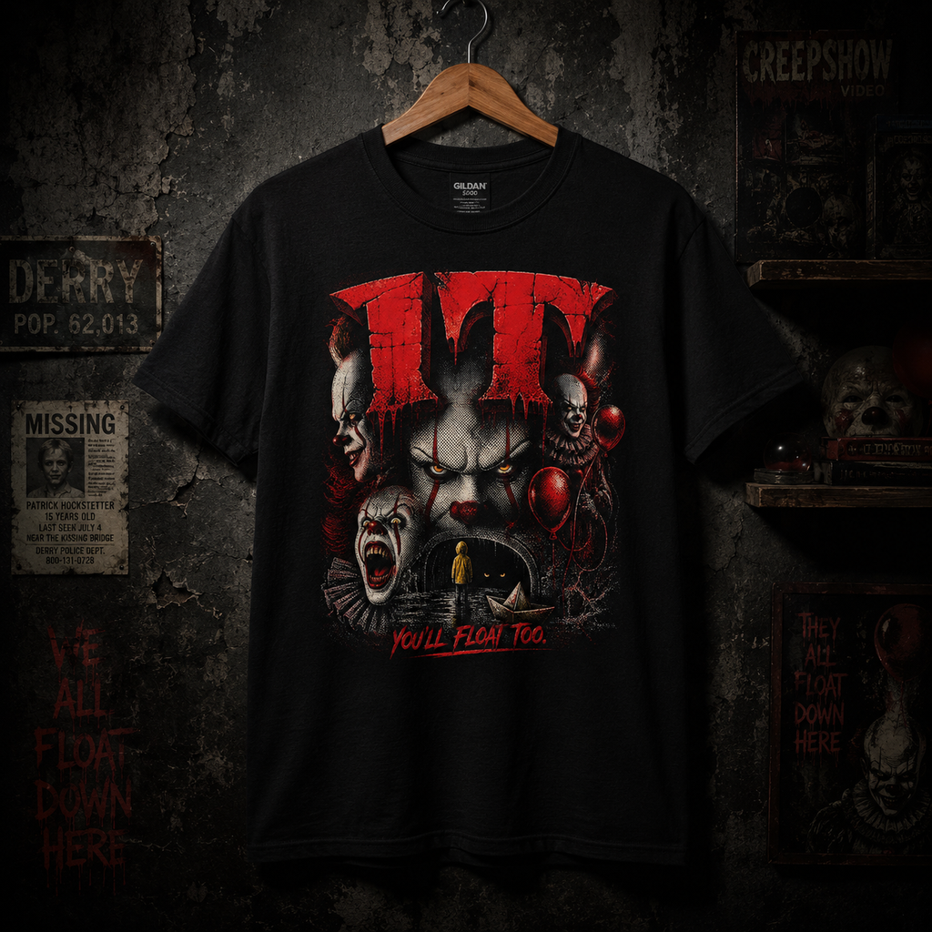 Pennywise The Clown Graphic Tee | Distressed Horror Movie Shirt