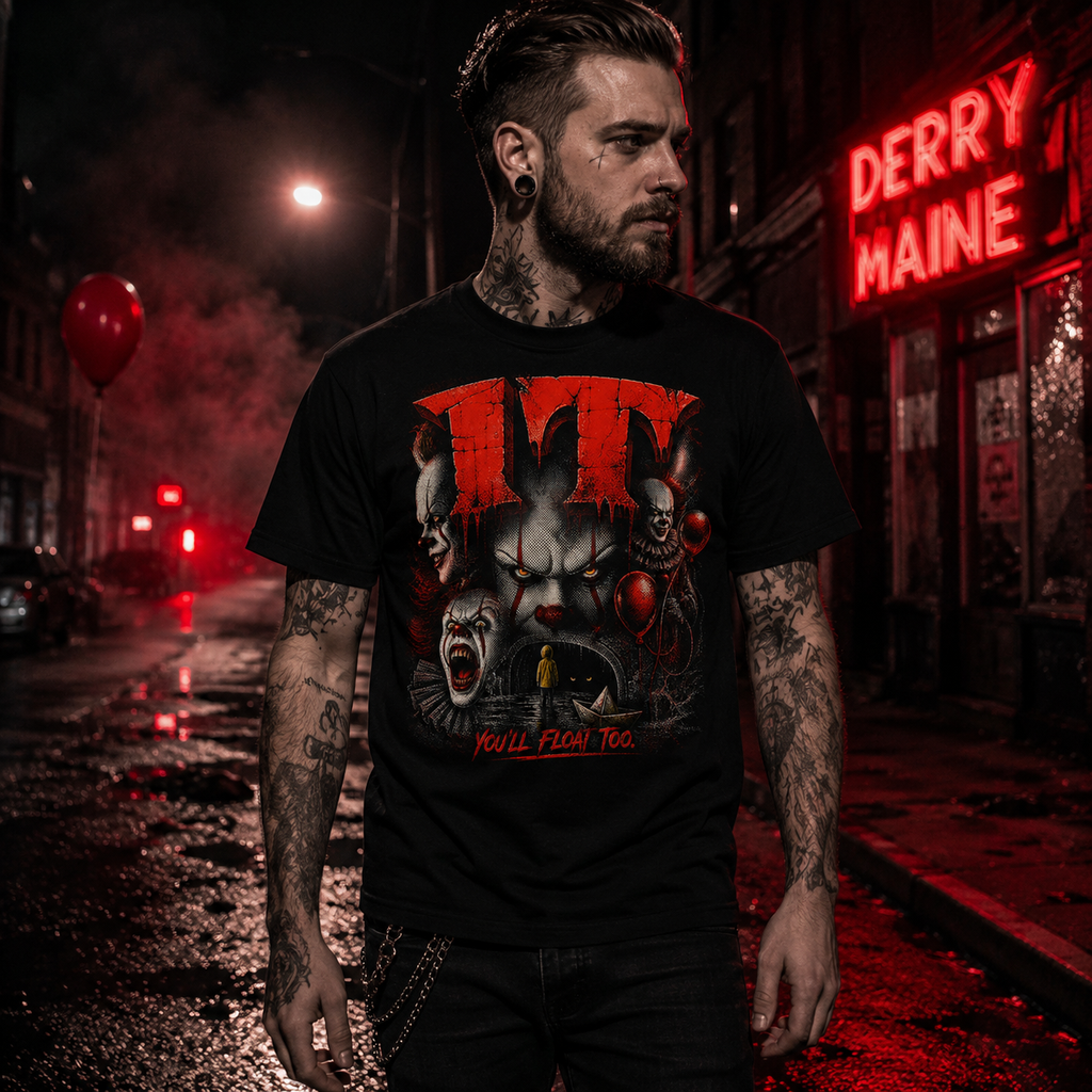 Pennywise The Clown Graphic Tee | Distressed Horror Movie Shirt