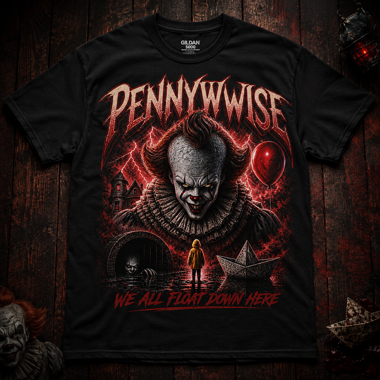 Pennywise Horror Clown T-Shirt | IT Movie Graphic Tee