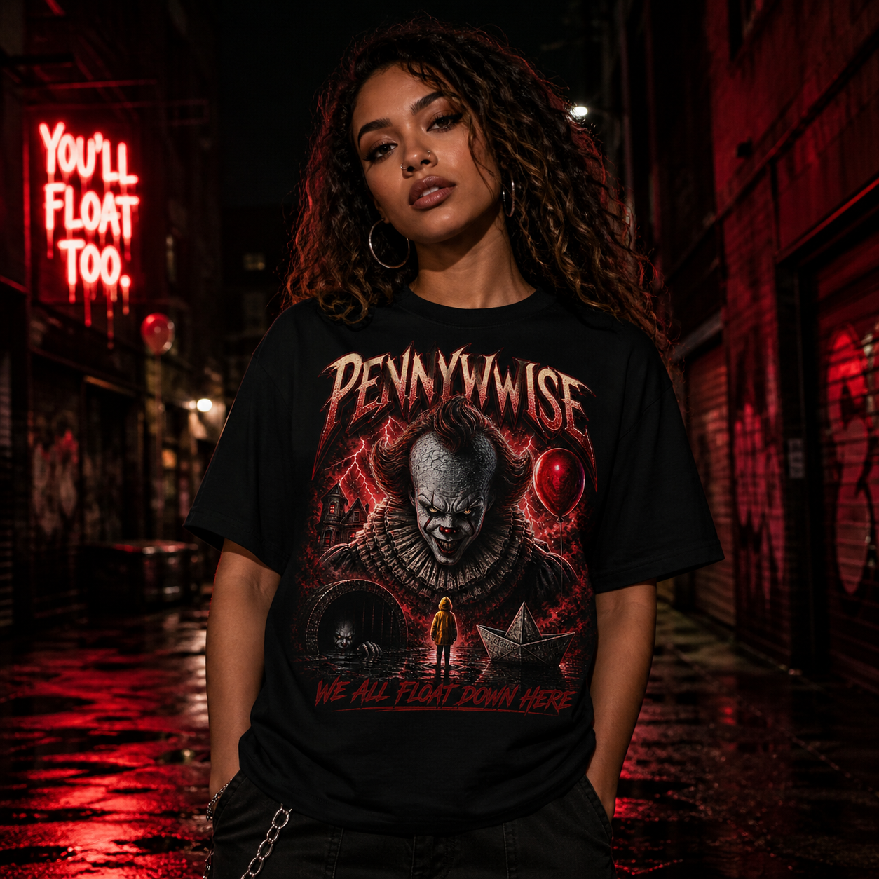 Pennywise Horror Clown T-Shirt | IT Movie Graphic Tee