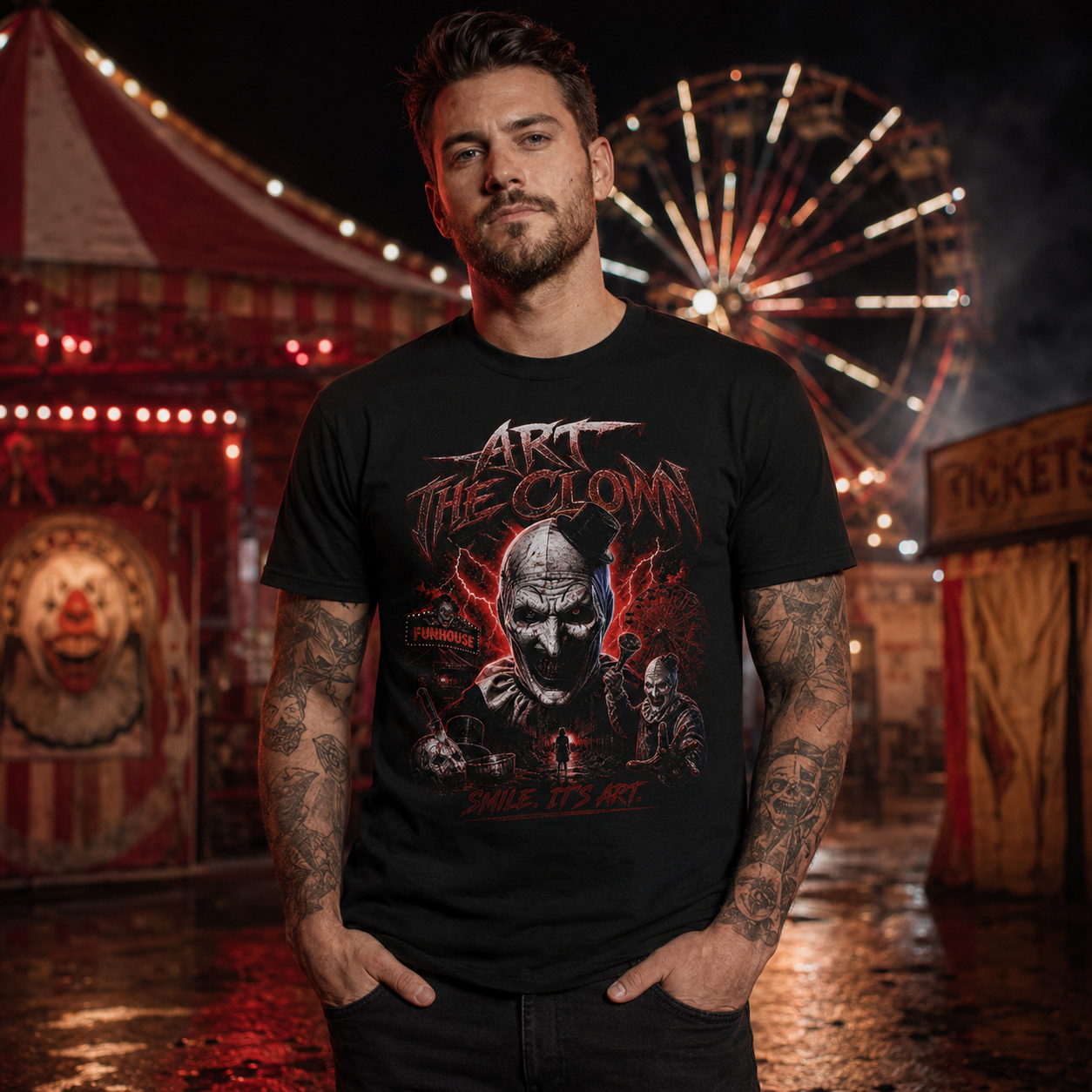 Art the Clown Horror Graphic Tee