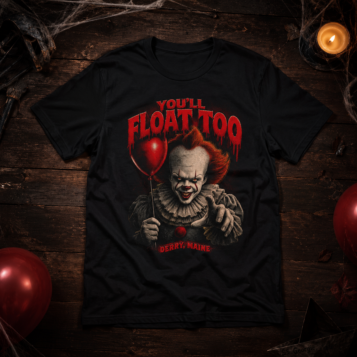 Pennywise You'll Float Too Graphic Tee | Distressed Horror Clown Unisex Shirt