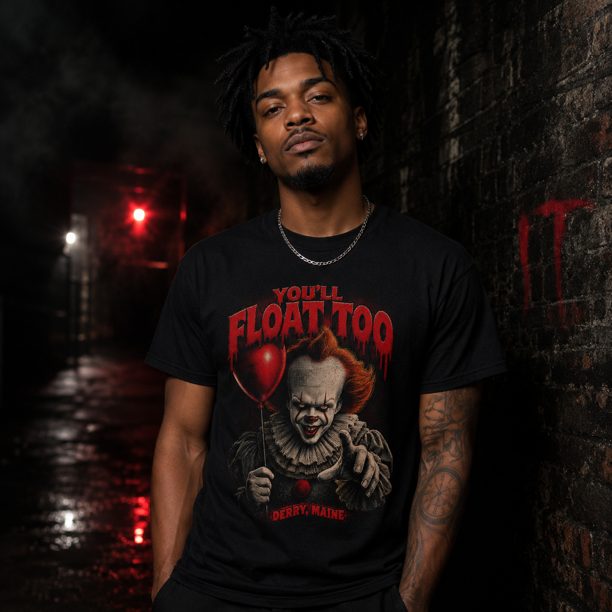 Pennywise You'll Float Too Graphic Tee | Distressed Horror Clown Unisex Shirt
