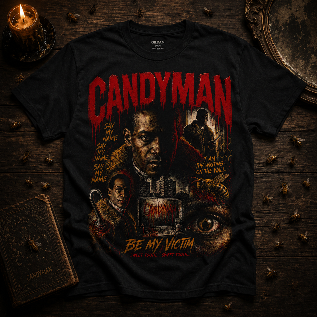 Candyman horror poster T Shirt | Vintage style movie art,Be My Victim design
