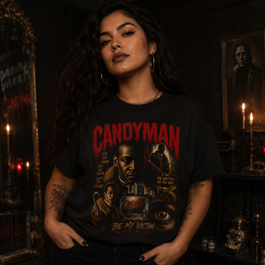 Candyman horror poster T Shirt | Vintage style movie art,Be My Victim design