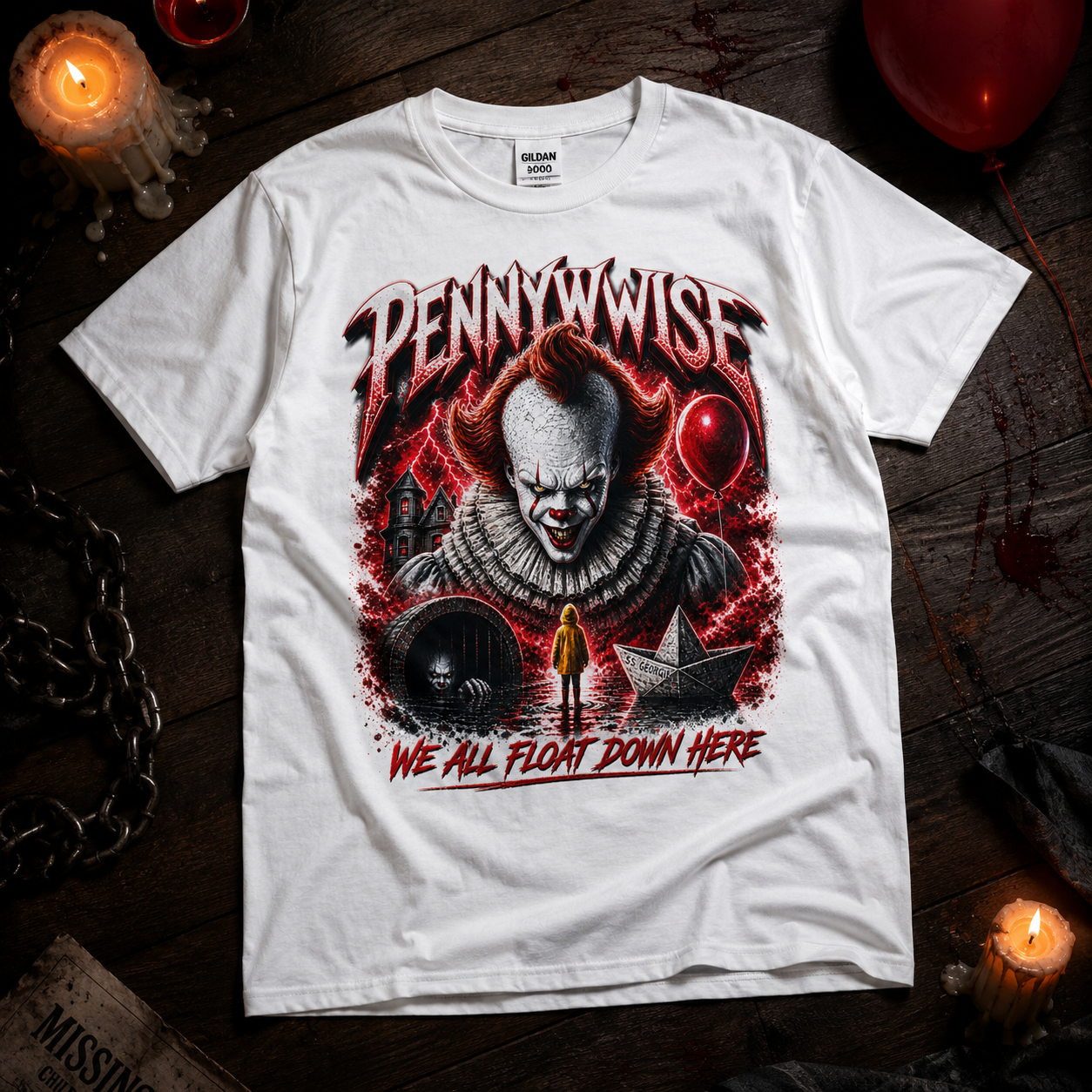 Pennywise Horror Clown T-Shirt | IT Movie Graphic Tee