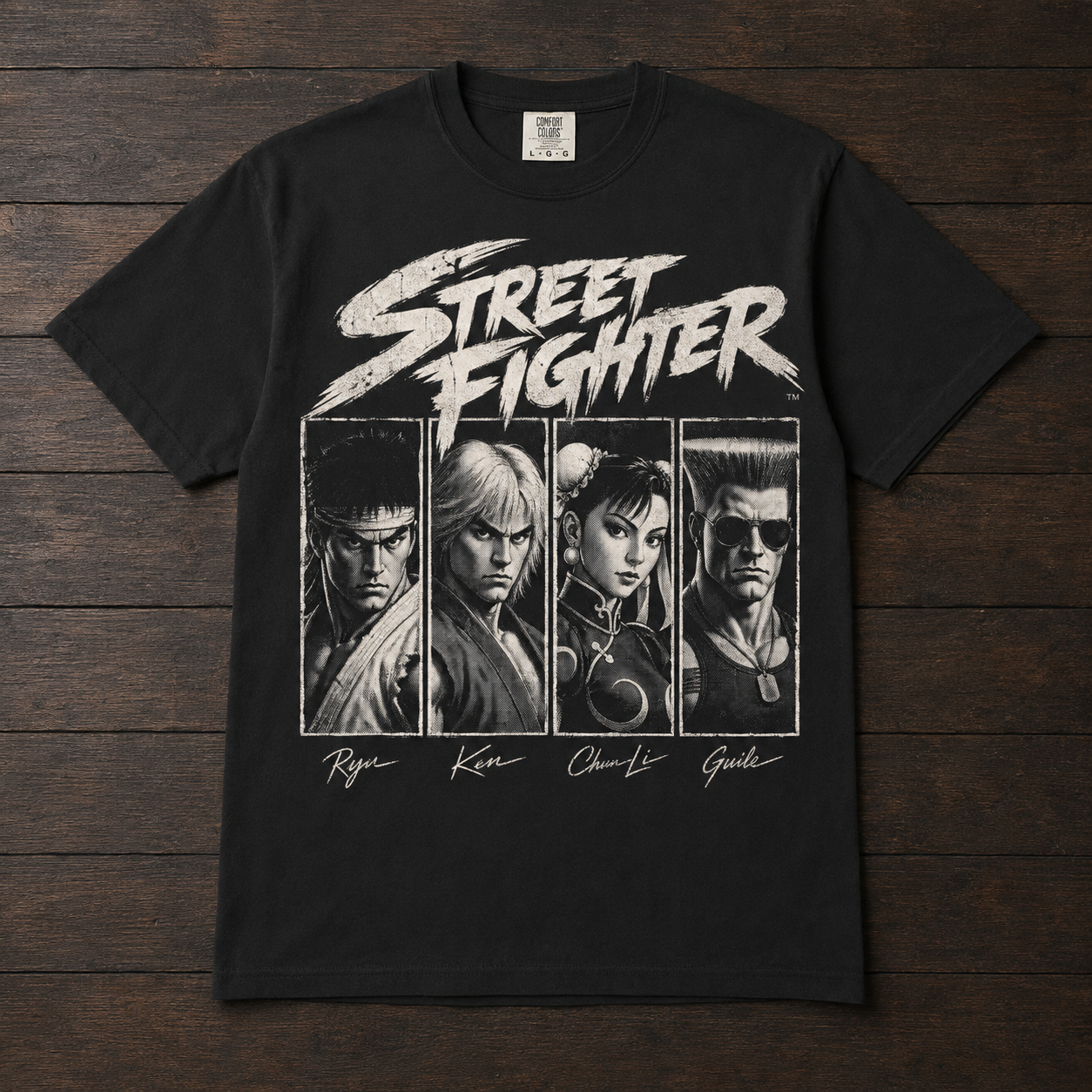 Street Fighter Characters Tee | Halftone Gaming Retro Unisex Shirt
