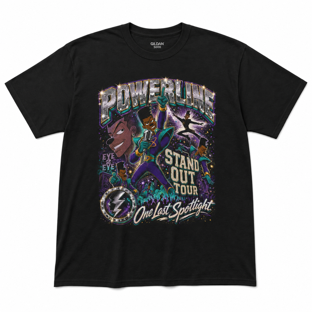 Powerline Stand Out Tour Tee - mockup 3