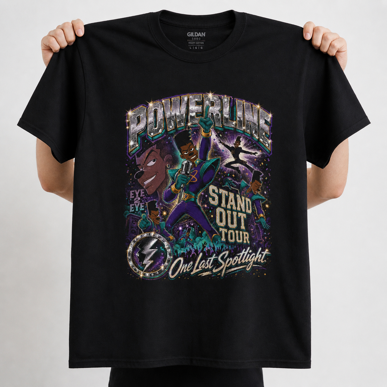 Powerline Stand Out Tour Tee - mockup 4